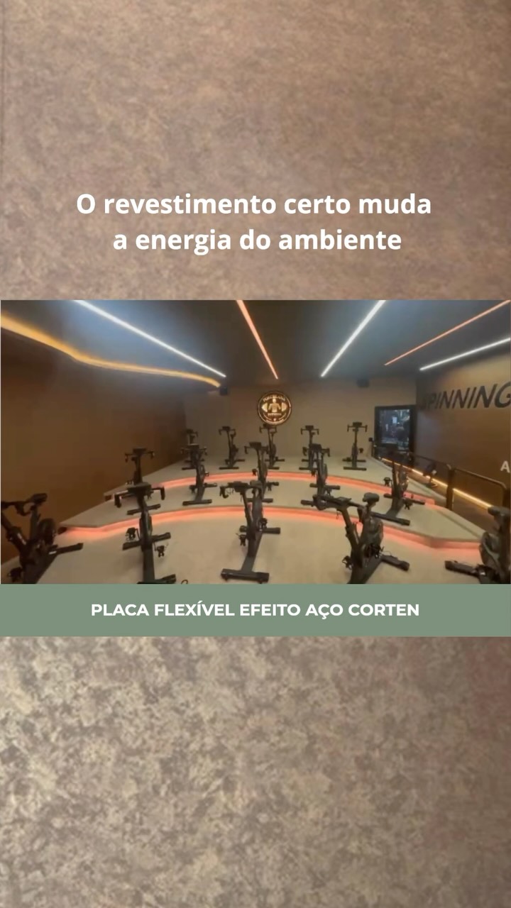 Aço corten na sala de spinning